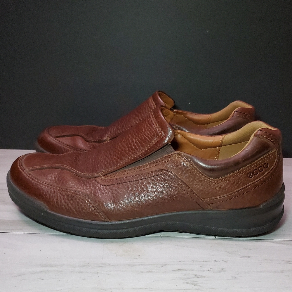 Ecco Mens Slip On Leather shoes sz 10